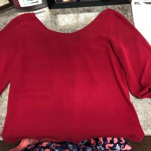 Red blouse w/ bow